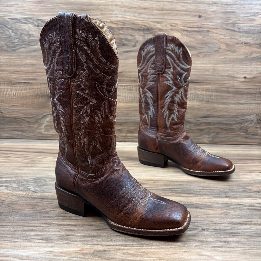 Idyllwind Brash Womens 6.5B Square Toe Brown Leather Western Boots 816068